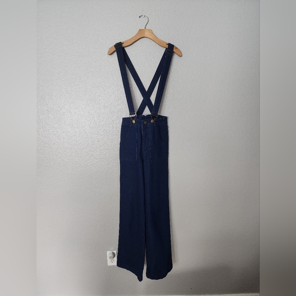 Voodoo Vixen High Waisted Denim Overalls Trousers - Picture 3 of 7